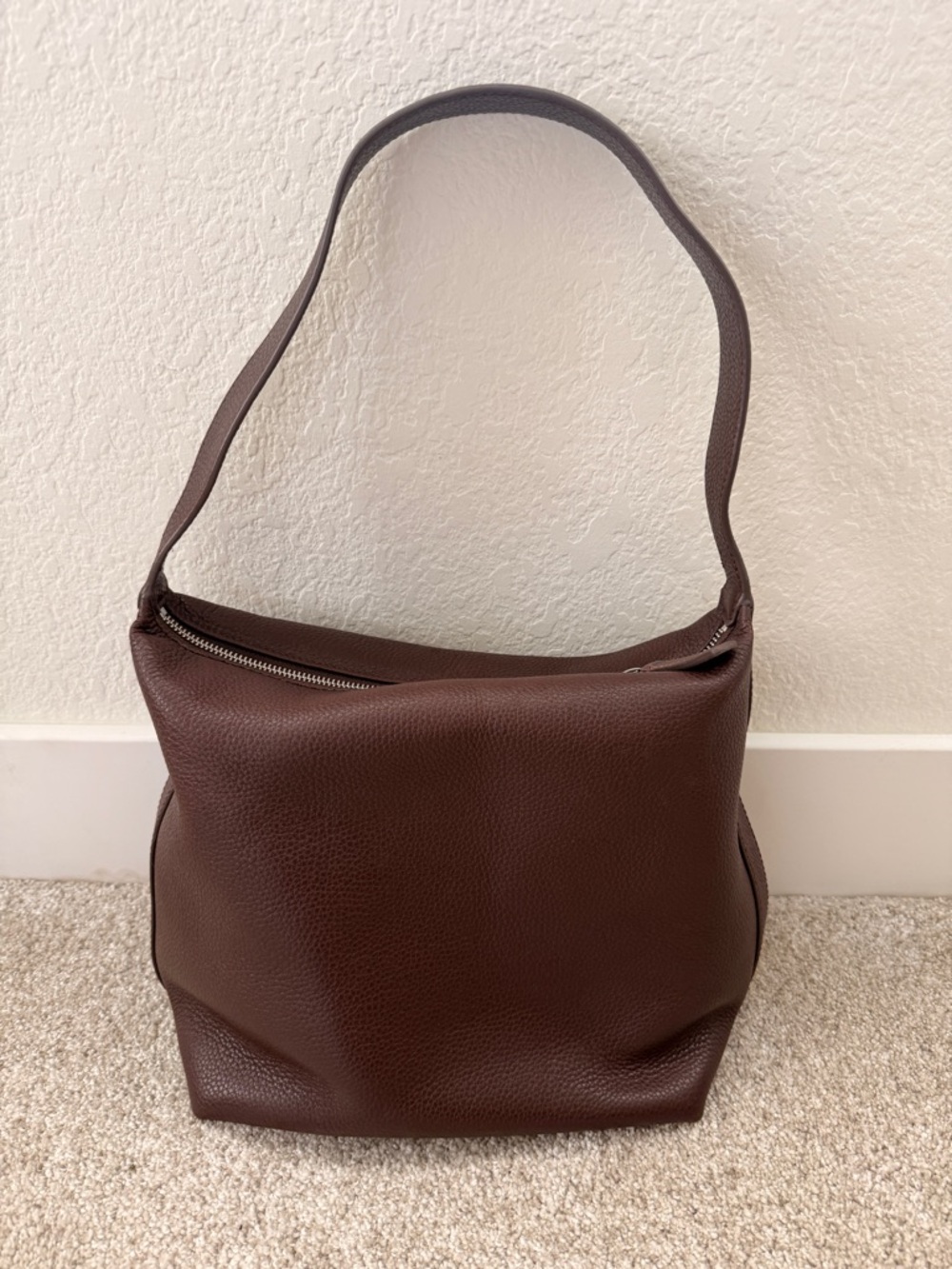 The Horse Daisy bag in Coffee - Chocolate Brown Pebble Leather Shoulder Bag